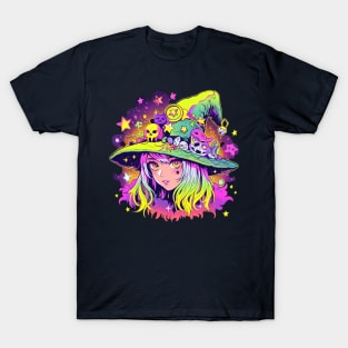 Cute Neon Witch T-Shirt